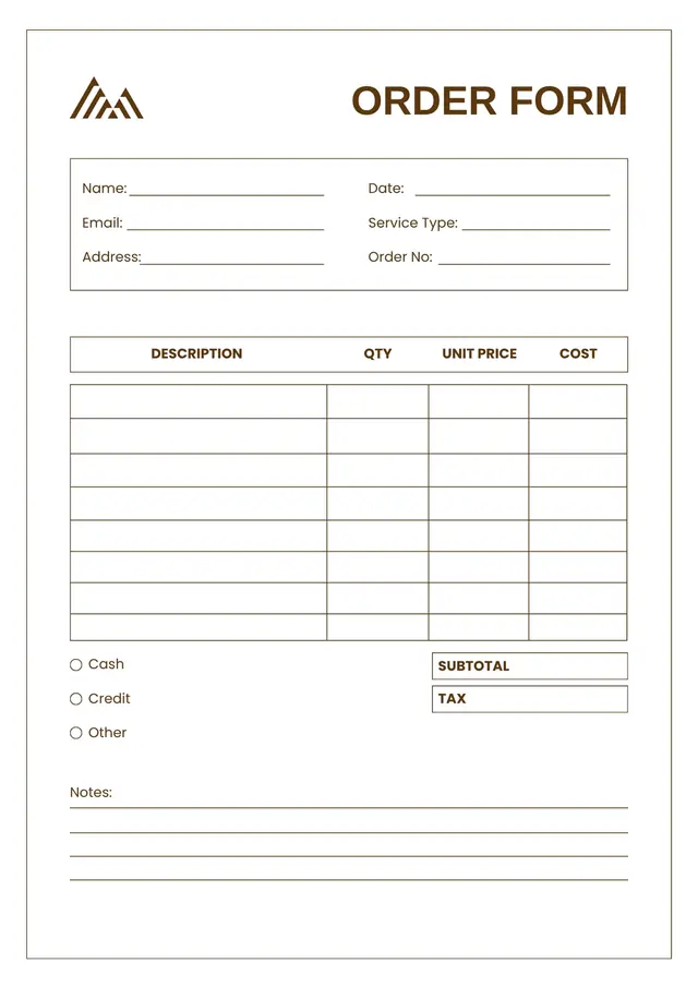 Order Forms