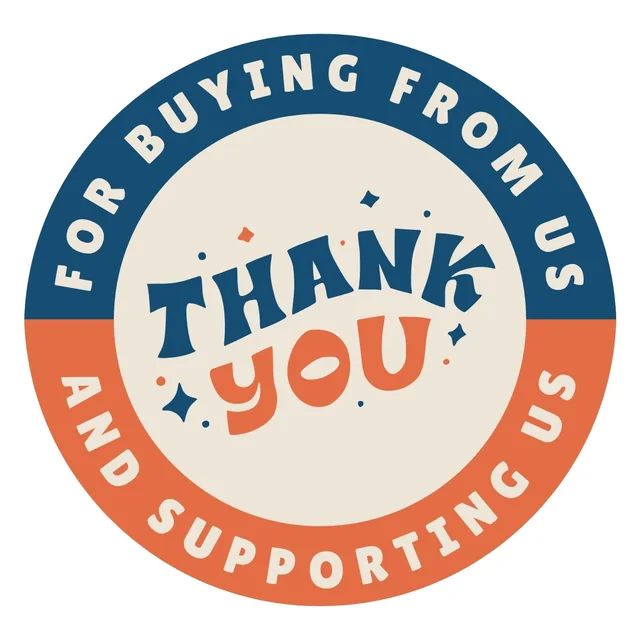 Orange and blue parcel sticker